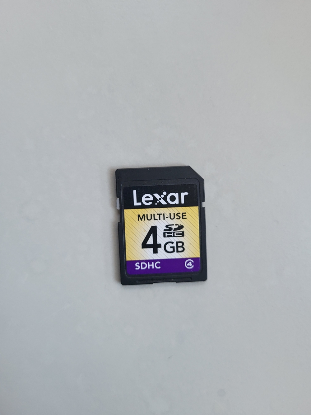 4GB SDHC Memory Card - Black/Yellow/Purple